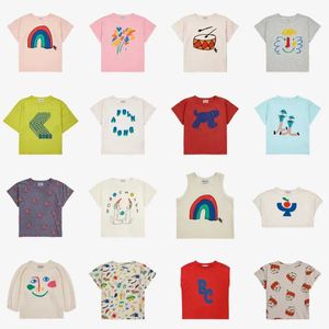 Clothing Sets Children Girls Boys T-shirt New Wave 2024 Summer Cartoon Printed Childrens T-shirt Girl Fashion Preschool Baby Short sleeved Top d240514