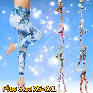 Women's Pants Fashion Yoga Multicolor Rendering Printed Leggings Fitness Casual Sports XS-8XL