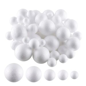 Heminredning 1CM-10CM Vit modellering av polystyren Styrofoam Foam Ball Decoration Supplies Decorative Balls Filler Mini Pärlor LT976