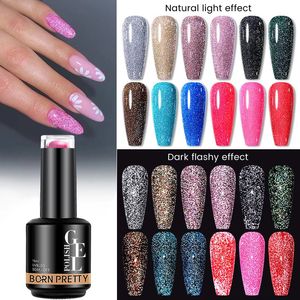 15ml Nail Gel Polish Reflective Glitter Gel Glitter Soak Off Nail Polish for Manicure Semi Permanent Soak Off Gel 240423