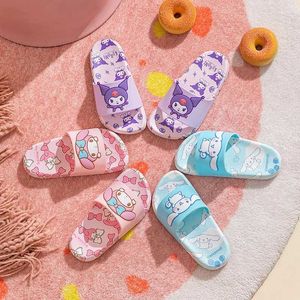 Slipper Cute Cartoon Children and Women Indoor Slippers Non-slip Open Toe Sandals For Boys and Girls Y240514O5SU