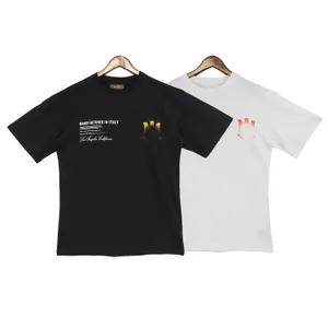 Lüks Tasarımcı Tshirt Erkek Gömlek Kadın Tshirts Poster Logo Logo Baskı Siyah Beyaz Gömlek Gevşek Sıradan İnce Pamuk Nefes Alabilir Spor Günlük Çift Giyim