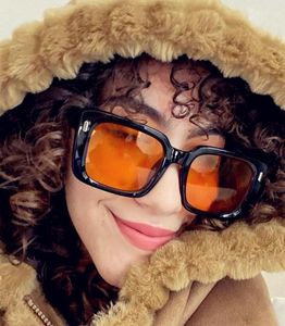 Óculos de sol Olopky 2022 Praça Mulheres Eyewear Shades para Vintage Orange Punk Glasses Hombre lentes de Sol Mujer2081336