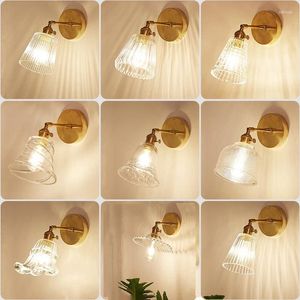 Wall Lamp Nordic Bedside Personality Simple Background Balcony Toilet Bathroom Glass Light Room Decoration Lights