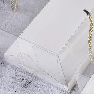Present Wrap 10st Transparenta Cake Roll Boxar Pet Packaging Dessert Container Holder For Kitchen Dining Bar Bakning Tillbehörsverktyg