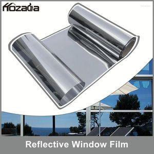 Window Stickers Hozada 90x500cm Film Glass Sticker Mirror Effect One Way DIY Self-adhesive Films Privacy Safety Anti-Explosion