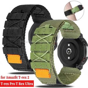 Oglądaj zespoły Huami Amazfit T-Rex 2 Ultra Pasp for Pro t Rex Tyranosaurus Smarts New Sport Nylon Pasp Q240514