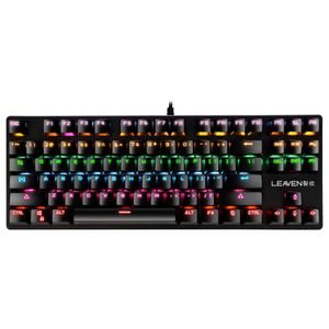 K550 USB 2.0 Backlit RGB LED Professional 87 Keys Real Mechanical Keyboard CE Сертифицированная полная английская упаковка ddmy3c