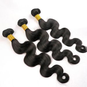 Wefts Virgin Human Hair Bundles Brazilian Hair Weaves Body Wave 8 ~ 40 tum obearbetad peruansk indisk malaysisk dyable remy hår extensi