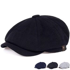 Retro Octagonal Hat All-match British Newsboy Hat Men and Women Outing Sunshade Beret Boina, Painter Hat, Forward Hat