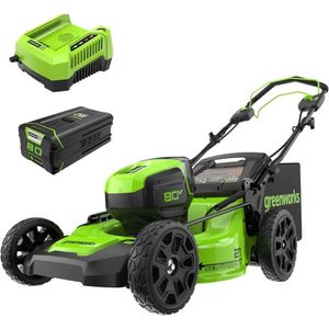 Lawn Mower 80V 21 Brushless and Cordless (Self-Propelled) Lawn Mower (75+Compatible Tools) 4.0Ah Battery 60 minuter Fast Chargerq240514