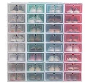 6PCSSet Shoe Box Shoe Cabinet Multifunktionell förtjockad och vänd sko mottagningsbox Transparent låda förvaringsskåp DLH2861797618