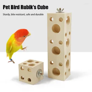 Other Bird Supplies Parrots Budgies Foraging Training Toy Natural Wood Molar Block Large Birdcage Biting Wooden Parrot Chewing