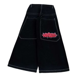 2023 American High Hip Hop Nine Point Big A-Line Pants Męskie Street Straight Wide LEG Casual Dżinsy