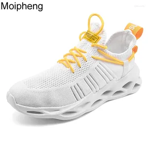 Buty fitness Moipheng Lover Sneakers White 2024 Moda Plus Size 46 Lekkie swobodne kobiety biegnących trampek oddychający mężczyźni