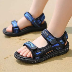 34U5 Sandals Summer Childrens Boys and Girls Beach Shoes Breathable Flat EVA Leather Outdoor Size d240527