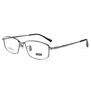 Óculos de sol enquadram óculos de titânio puro Óculos de prescrição óptica de moldura de moldura óptica Spectacle Flexbile Long Temple 148mm Estilo esportivo