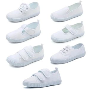 White Canvas Shoes For Baby Boys Girls Casual Children Cute Soft Sole Walking Toddler Kids Footwear 240426