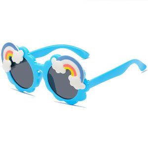 Fashion Sun-shading Rainbow Big Round Fram sunglasses outdoor photograph party kids sunglasses