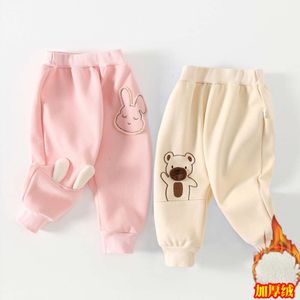 Thick plush autumn/winter baby fart clothing children's thickened girls big PP winter boys cotton pants