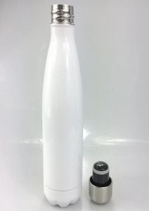 17オンスの昇華コーラボトルブランクホワイト500mlステンレス鋼コーラウォーターボトル二重壁の真空フラスコYYA510 SEA 3236337