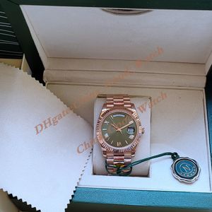 Super Good Watch V12 Versão Gold Gold Rose Green Dial Mechanical Cal 3255 904L Aço Automático Data de Movimento Designer Make Luminous Di 243U