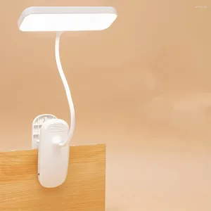 Table Lamps Led Lamp White Desk Light For Office Home Foldable & Portable Dimmable Small Reading Night