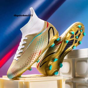 Schuhe Männer hoher Top -Fußball für Männer und Frauen mit gebrochenen langen Spikes Nicht -Slip -Gras -Professionelle Schulungsschuhe