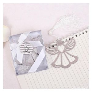 Party Favor 10Pcs Angel Bookmark For BaptismBaby ShowerSouvenirs Students Giveaway Gift Wedding Fringed Stainless Steel