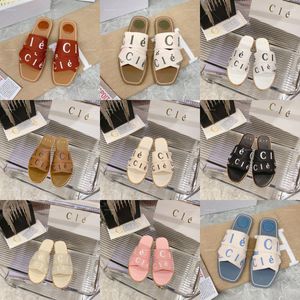 sandals designer slippers Women Slippers Fashion Luxury Floral Slippers Leather Rubber Flat Sandals Summer Slippers EU35-42
