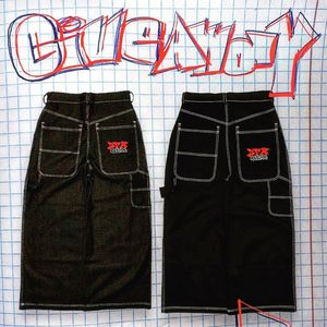 Hip Hop Embroidered Large Pocket Jeans for Men and Women Y2k High Street Floor-length Wide-leg Pants