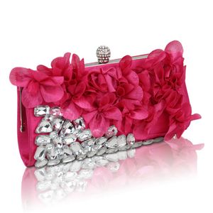 Diamond Petal Dinner Evening Banket Bridal Wedding Clutch Bag