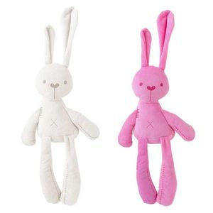 Stuffed Plush Animals Filled animal rabbit soft peek rabbit baby sleep cotton rabbit toy childrens first rabbit doll natural cotton pink white B240515