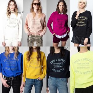Zadig Voltaire Embroidery Zadig Hoodie Designer Hoodie Pullover Women Classic Letter Cotton Poloパーコパーカースウェットシャツsadig Voltaireバッグセーターフーディー