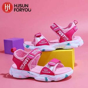 Сандалии летняя бренда антисслока пляжные обувь детская сандалия повседневная обувь детская цветочная принцесса.