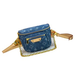 M82208 MĘŻCZYZNA KOBIETA Luksusowe designerskie torby w talii skrzynki torebki torebki Shuder crossbody torebki z oryginalną metalową torebkę Pochette 17cm