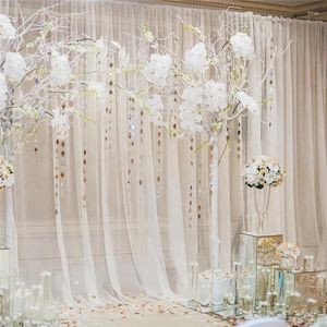 Gardin bröllop båge draperi polyester tyg draperande vit bakgrund parti bakgrund el bankett aktiviteter dekoration