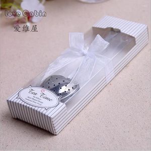 Party Favor 10st/Lot Wedding Souvenir Rostfritt stål TEA SPOON Creative Liten Gift Exquisite Box For Decorations Accessories