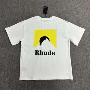 Rhude Designer Fashion Luxury Tees Tshirts Rhude T Shirt Print American High Street Oversize Rhude Shirt Loose Summer Cotton Short Sleeve T-Shirt Fashion 268