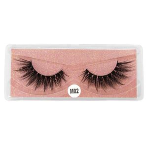 Make Up Eyelash Lash Eyelashes Lashes 100 Par mycket färgbottenkort 3D Mink Natural Long Faux Cils M1M10 Styles 10 Par EA8477624