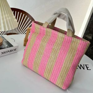 Designer Bag sadelväskor Designer Woven Bag Straw Designer Bag Tote Weekend Bag 10a Handbag Classic Grass Woven Axel Bag Womens Bags Rattan Beach Vacation Bag