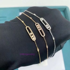 designer armband miui loe kanalism baby flytta diamant tre diamant mobil armband kvinnor glidande geometri guld