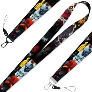 halloween horror movie film night Keychain ID Credit Card Cover Pass Mobile Phone Charm Neck Straps Badge Holder Keyring Accessories 1010