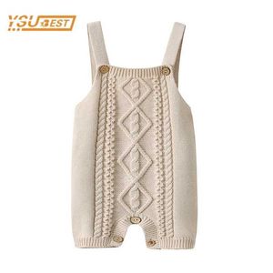 Overalls Neugeborene Baby Girl Boy ärmelloses gestrickter Jumpsuit Frühling Baby Jumpsuit Kinder Baby Jungen Jumpall D240515