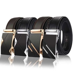 Belts Belt for men with smooth and automatic buckle high-end belt for mens business leisure middle-aged and young pants Y240507
