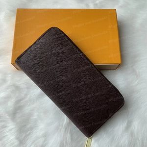 Modedesigner Brieftasche Luxus Clutch Frauen Brieftaschen Männer Single Reißverschluss Brieftasche Geldbörse PU Leder mit Box Dust Bag 322l