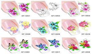 Whole60Sheets XF1001XF1060 Nail Art Water Tranfer Sticker Nails Beauty Wraps Foil Polish Decals Temporary Tattoos Watermark1678651