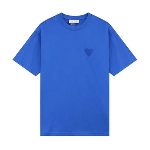 Camiseta de grife camiseta casual tocar amor coração cardíaco masculino de tshirt bordado bordado de moda casual camiseta masculina camisetas de roupas lisonjas de cor curta