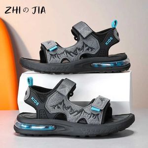 Sandals Summer New Childrens Sports Sandals Boys Open Toe Air Cushioned Beach Sandals Water Beach Shoes Youth Lightweight Comfort Slippers d240515