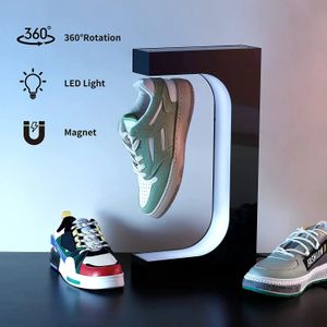 220v LED Manyetik Levitasyon Ayakkabı Ekran Stand 360 Derece Rotasyon Sneaker Home Dükkan 240508